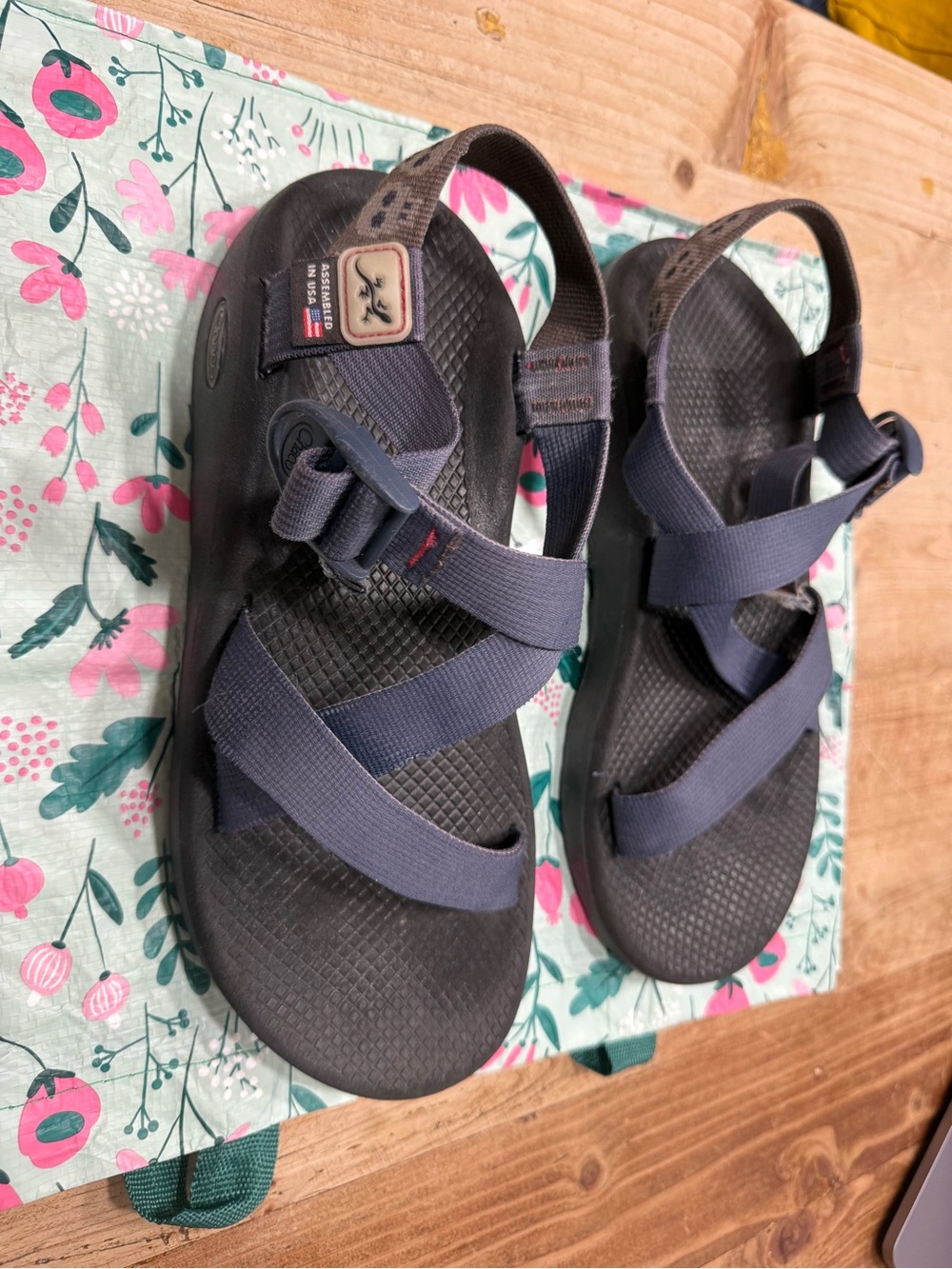 Chaco Z1 navy blue and black sport classic sandals